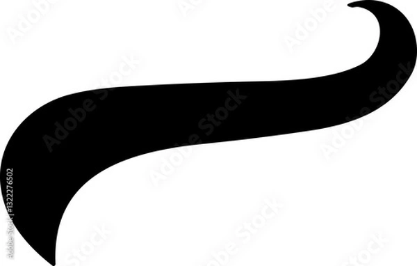 Fototapeta Swoosh and swash tails. Swooshes text tail for baseball design. Sports swash underline shapes in retro style. Swish typography font element for athletics, baseball, football. 
