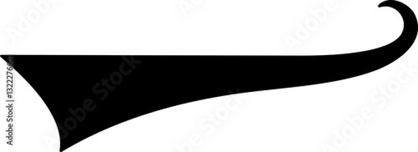 Fototapeta Swoosh and swash tails. Swooshes text tail for baseball design. Sports swash underline shapes in retro style. Swish typography font element for athletics, baseball, football. 