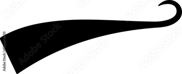 Fototapeta Swoosh and swash tails. Swooshes text tail for baseball design. Sports swash underline shapes in retro style. Swish typography font element for athletics, baseball, football. 