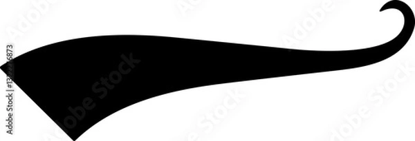 Fototapeta Swoosh and swash tails. Swooshes text tail for baseball design. Sports swash underline shapes in retro style. Swish typography font element for athletics, baseball, football. 