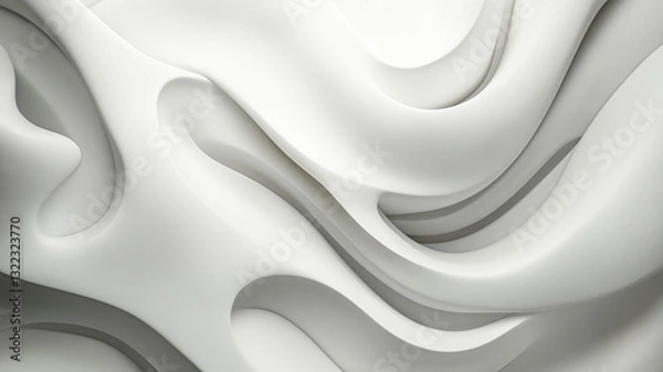 Fototapeta Captivating Curves of Abstract White Design