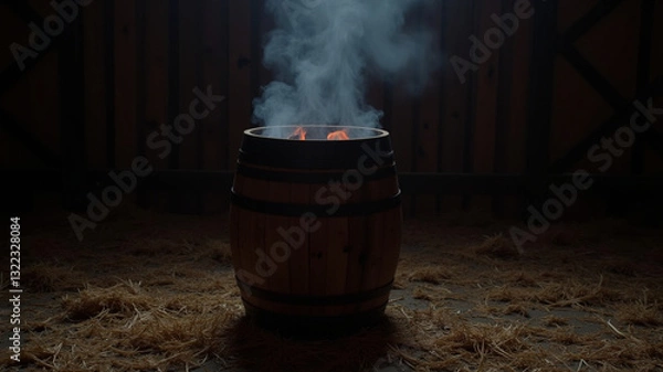 Fototapeta Barrel still smoking