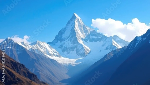 Fototapeta Mountain in the Area of the Himalayas.