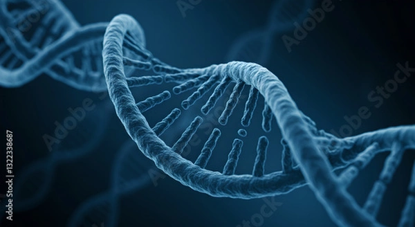 Fototapeta Dna molecule concept for medical research. Genetic code structure for science technology. Double helix strand of human genome for biotechnology and pharmaceutical industry.
