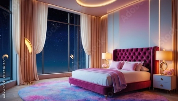 Obraz Elegant contemporary master bedroom design