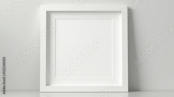 Fototapeta Blank Frame for Custom Design or Message "A blank white frame, perfect for showcasing personalized messages, artwork, or promotional content."
