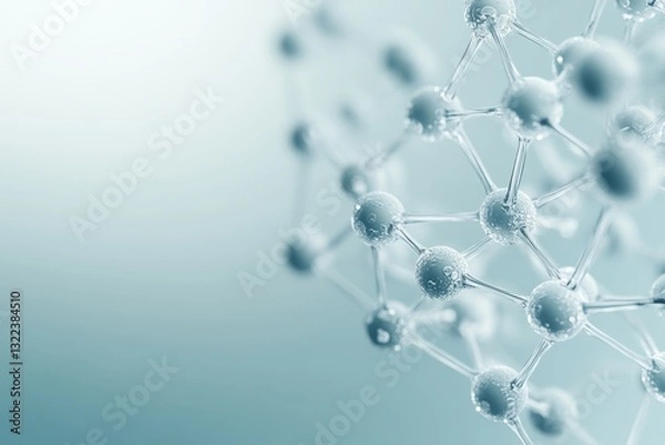 Fototapeta Crystal structures flowing in a channel of pure transparency