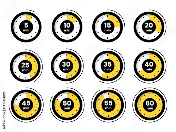 Obraz Timer, stopwatch icons