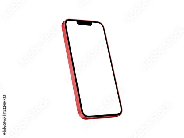 Fototapeta iPhone 13 Red Isometric View