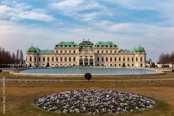 Fototapeta View of Belvedere castle in Wien