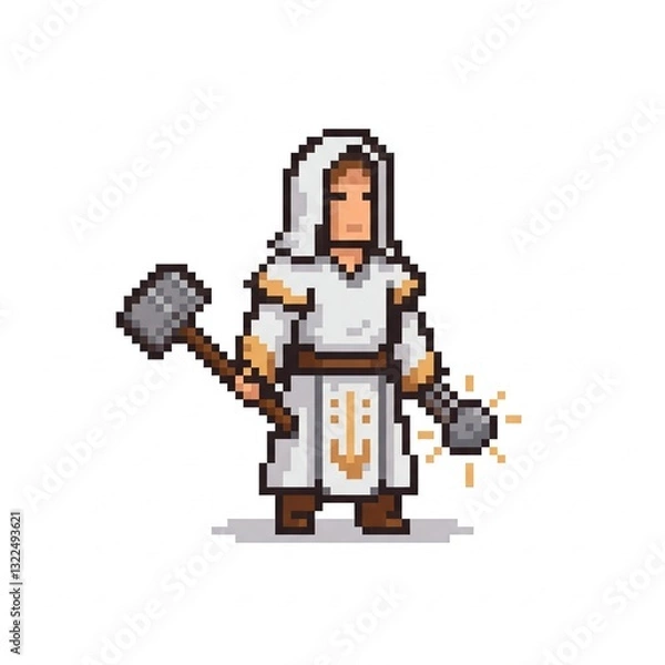 Obraz Pixel art cleric