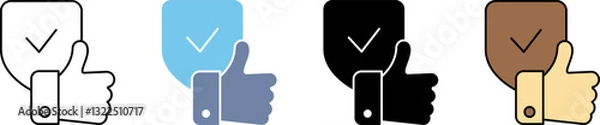 Fototapeta trust concept line icon. Simple element illustration.