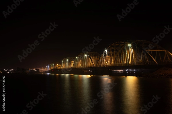 Obraz bridge at night