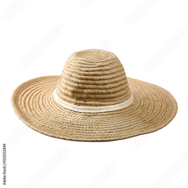 Fototapeta Straw hat isolated on a transparent background