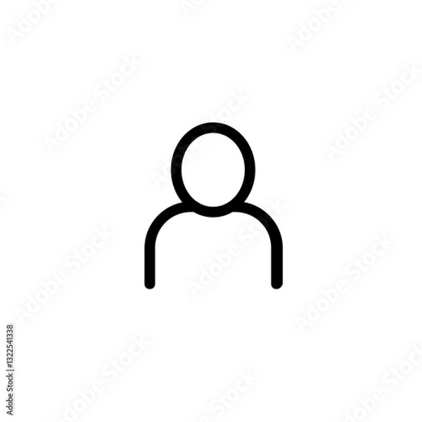 Fototapeta A Simple Line Drawing Depicting A Person, Symbolizing Community, Connection, And Unity In A Minimalist Black And White Style
