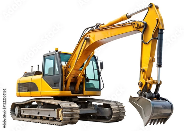 Obraz excavator on a white background