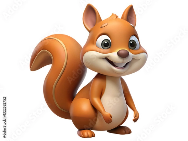 Fototapeta squirrel with a nut