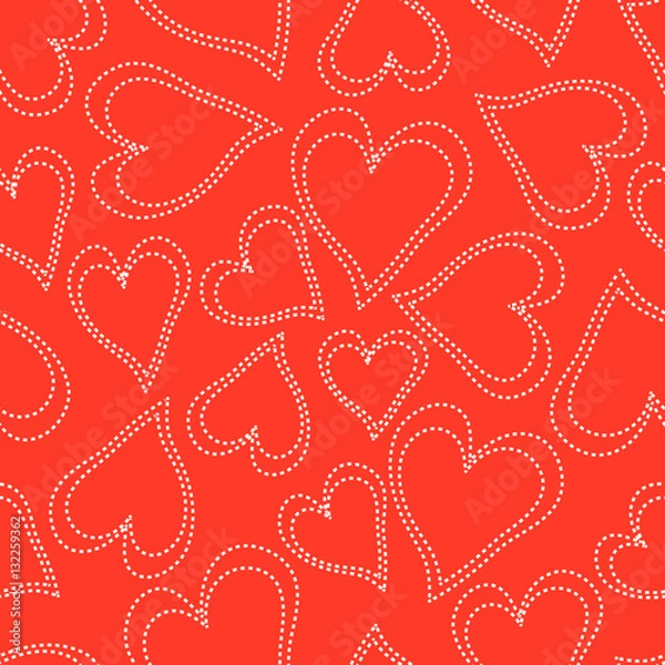 Fototapeta Valentine's day pattern with heart