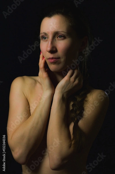 Obraz portrait on black background