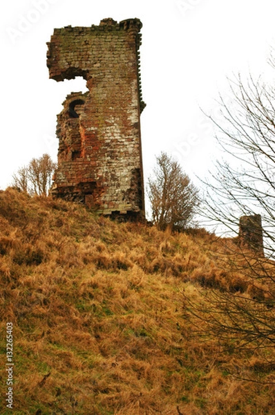 Obraz Red Castle at Lunan Bay Scotland