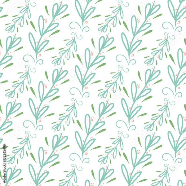 Obraz Hand drawn delicate decorative vintage leaves