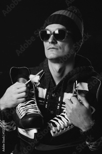 Obraz the guy with the skates