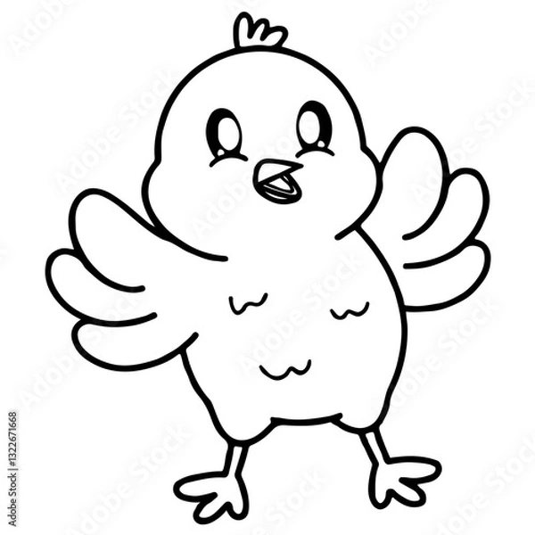 Obraz Baby chicken Easter cartoon