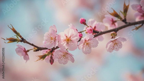 Obraz cherry blossom in spring, Generative AI