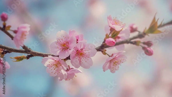 Obraz cherry blossom in spring, Generative AI