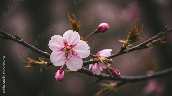 Obraz cherry blossom in spring, Generative AI