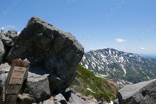 Obraz 黒ボコ岩と別山