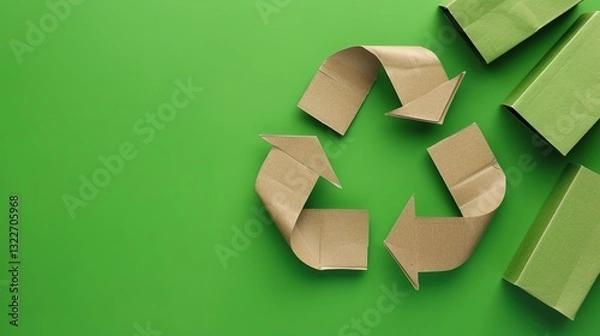 Fototapeta Recycling Background from the Perspective of Earth Day: The Urgency of Resource Recycling, Current Situation Analysis and Future Prospects