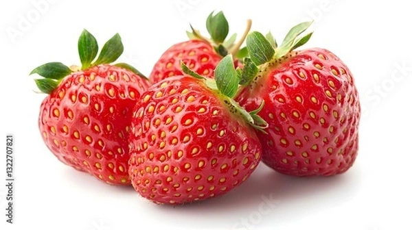 Fototapeta Fresh Strawberries isolated on white background