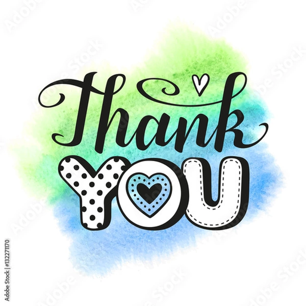 Fototapeta Thank you text
