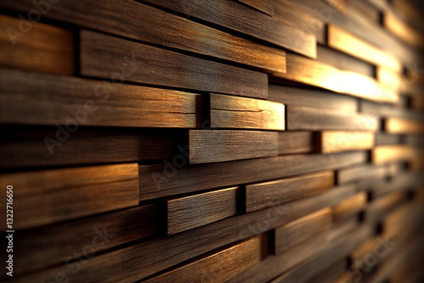 Fototapeta A Realistic Wooden Plank Wall or Floor with a Horizontal Pattern