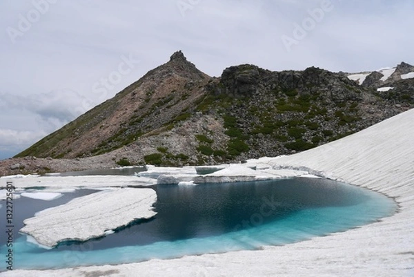 Obraz 翠ヶ池と剣ヶ峰