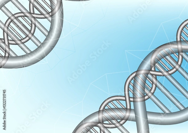 Fototapeta Abstract background with dna structure futuristic