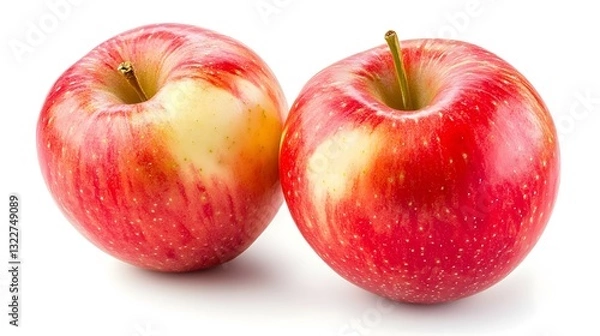 Fototapeta Two Envy apples isolated on white background