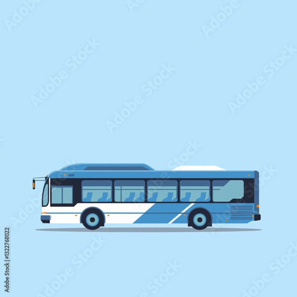 Fototapeta Efficient Public Transport Bus with Spacious Seating