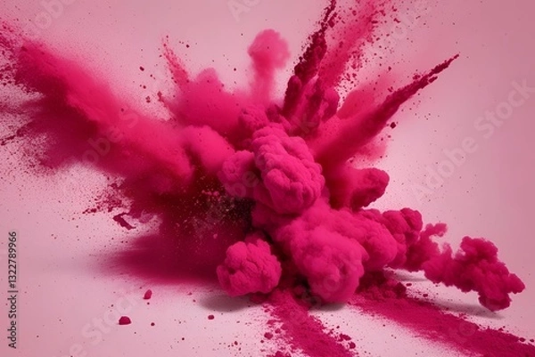 Fototapeta Pink Paper texture Watercolor background, design. Minimal plain fullscreen paper . simple with space for copying text. A3 a4
