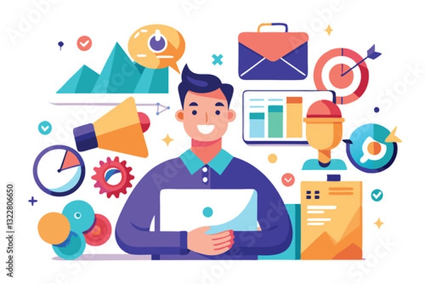 Obraz Marketing consulting concept illustration