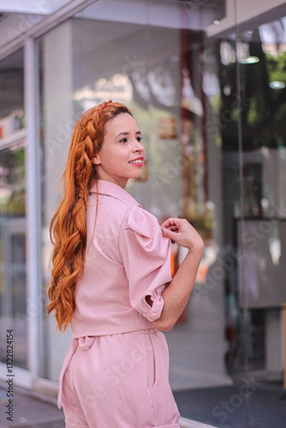 Fototapeta girl in a dress