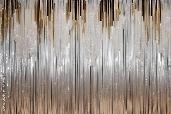 Fototapeta Gold, silver, sparkle Paper texture Watercolor background, design. Minimal plain fullscreen paper . simple with space for copying text. A3 a4
