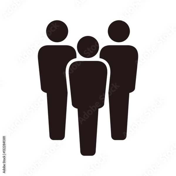 Obraz 3人組のピクトグラムアイコン