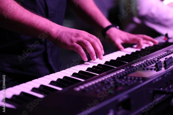 Obraz hands of a man playing the piano