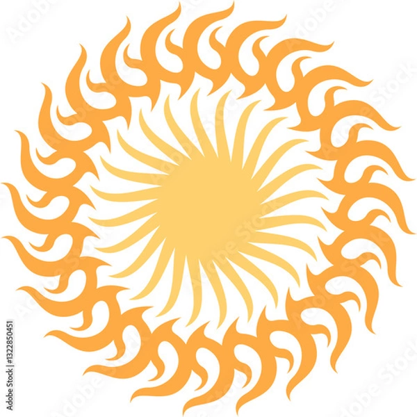 Fototapeta  Simple Sun Vector Illustration Element