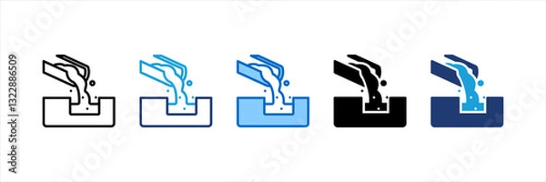 Obraz Concrete Multi Style Icon Set