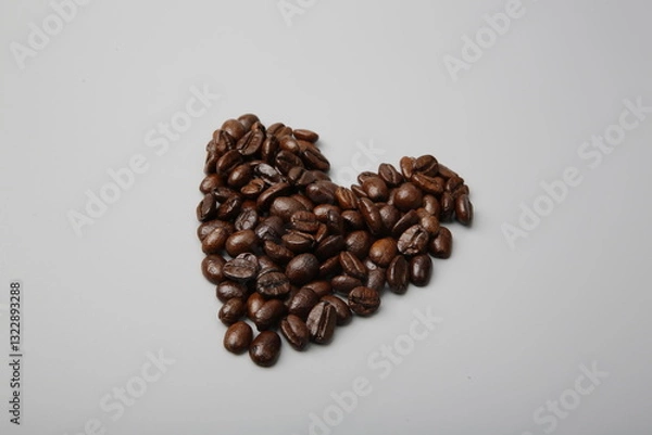 Obraz coffee beans in the shape of heart
