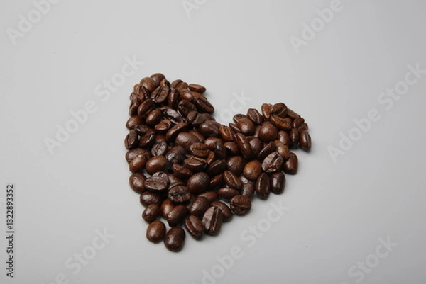 Obraz coffee beans in the shape of heart