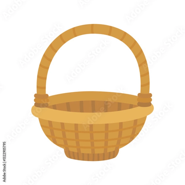 Obraz Empty brown basket design element.